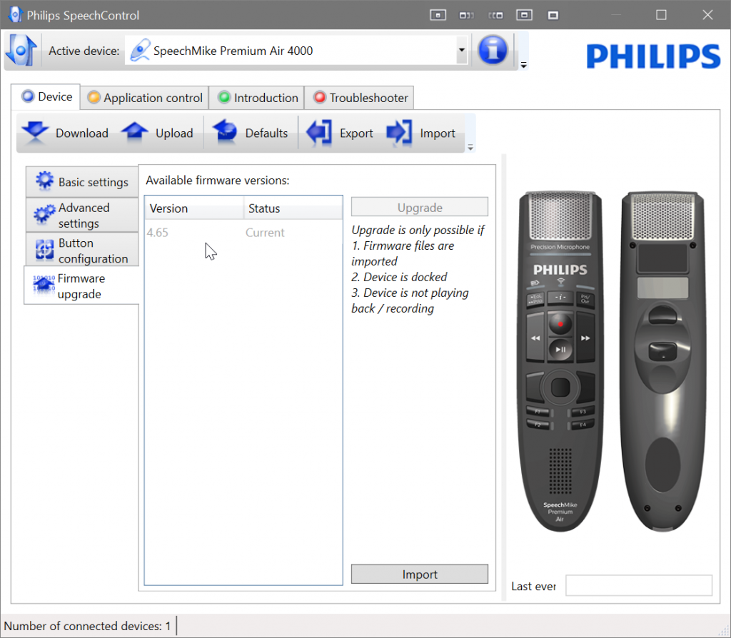 SpeechMike firmware upgrade 06