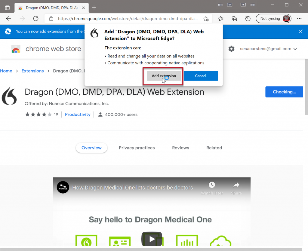 Installing Google Chrome's DMO Extension in Microsoft Edge