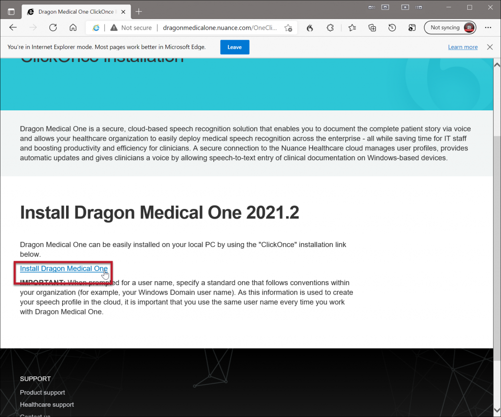 Install Dragon Medical One Edge-install Dragon Medical One